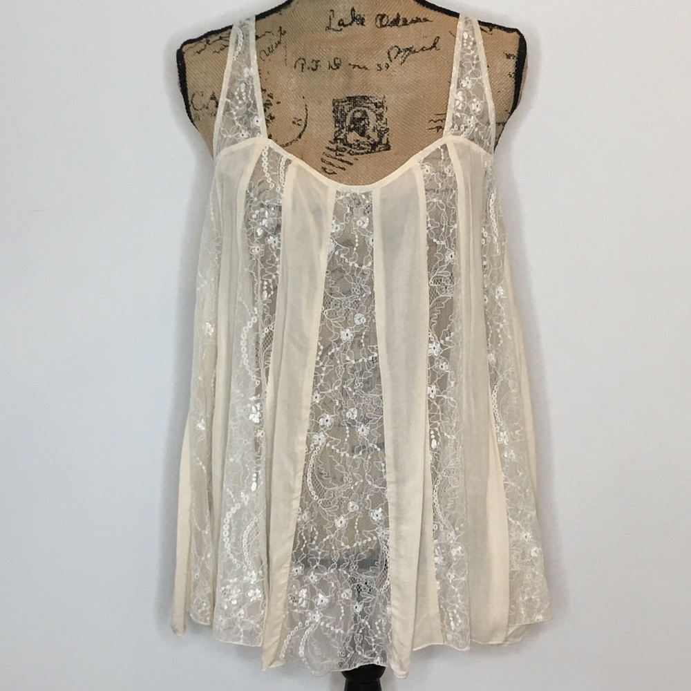 Free People Intimately Lace Dress Slip  Size M